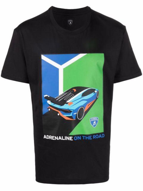 Adrenaline On The Road T-shirt by AUTOMOBILI LAMBORGHINI