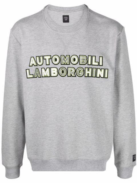logo-appliqué cotton sweatshirt by AUTOMOBILI LAMBORGHINI
