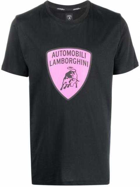 logo-print cotton T-shirt by AUTOMOBILI LAMBORGHINI
