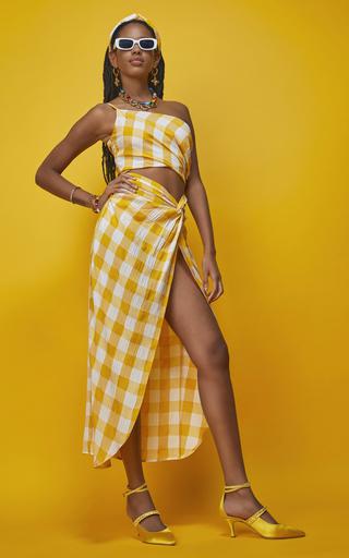 Giorgi Knotted Gingham Dress by AUTUMN ADEIGBO