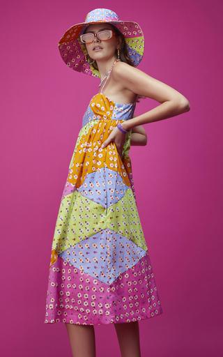 Lily Patchwork Printed Stretch-Cotton Dress by AUTUMN ADEIGBO