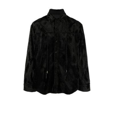 Black Textured Long Sleeve Shirt by AV VATTEV
