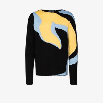 O'Keeffe intarsia knit sweater by AV VATTEV