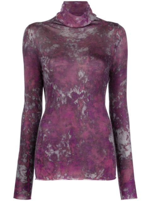 abstract-print roll neck jumper by AVANT TOI