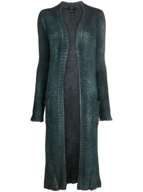 distressed-effect open front cardigan by AVANT TOI