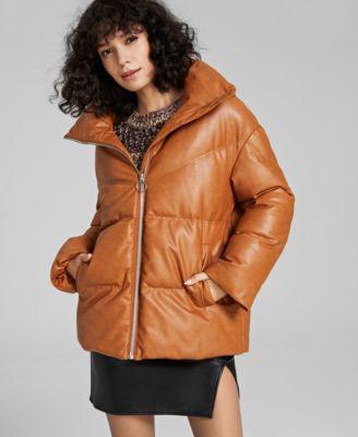 Women's Faux-Leather Puffer Coat by AVEC LES FILLES