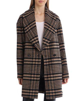 Women's Shawl-Collar Houndstooth Coat by AVEC LES FILLES