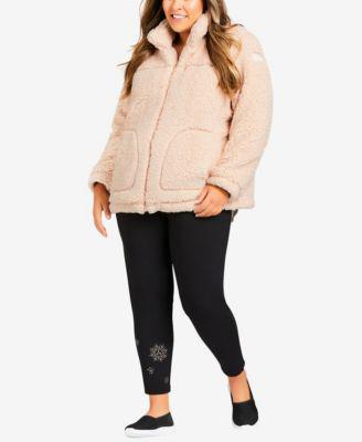 Plus Size Cozy Fleece Reversible Jacket by AVENUE