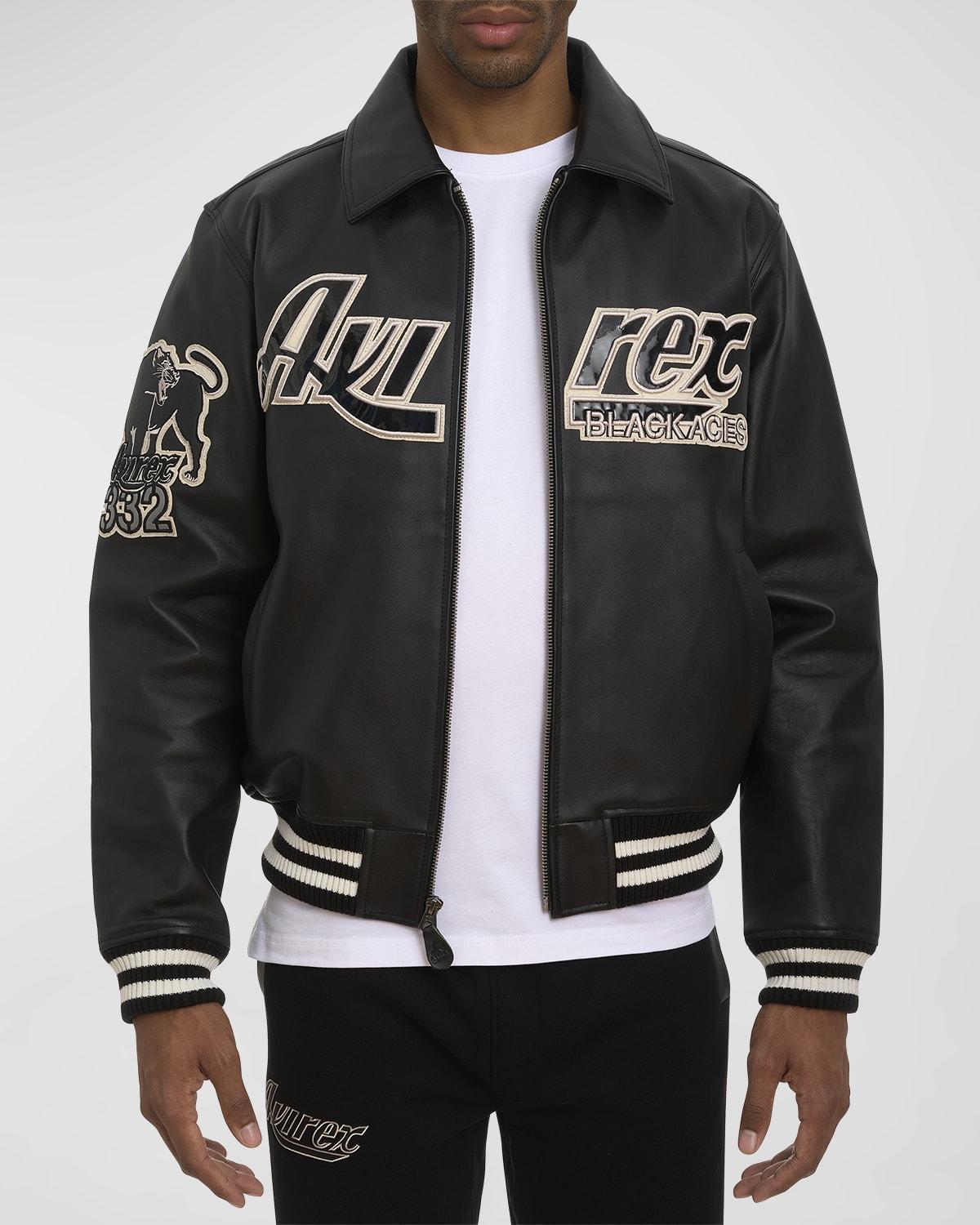 Men's Tuskegee Black Aces Leather Jacket by AVIREX | jellibeans