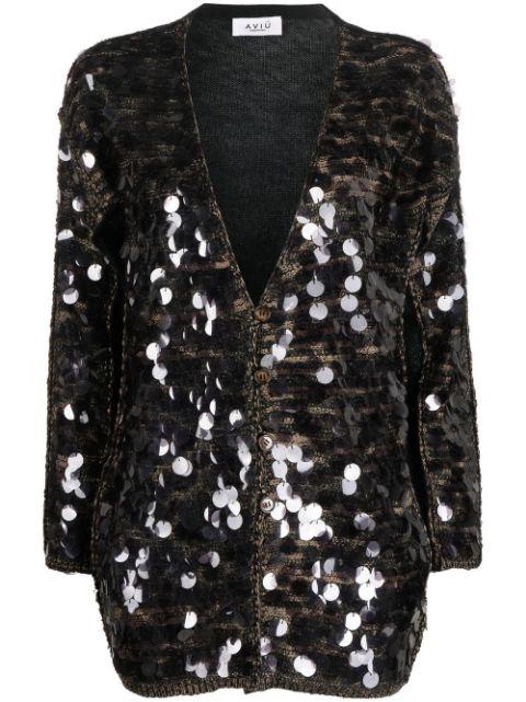 sequin-embellished cardigan by AVIU