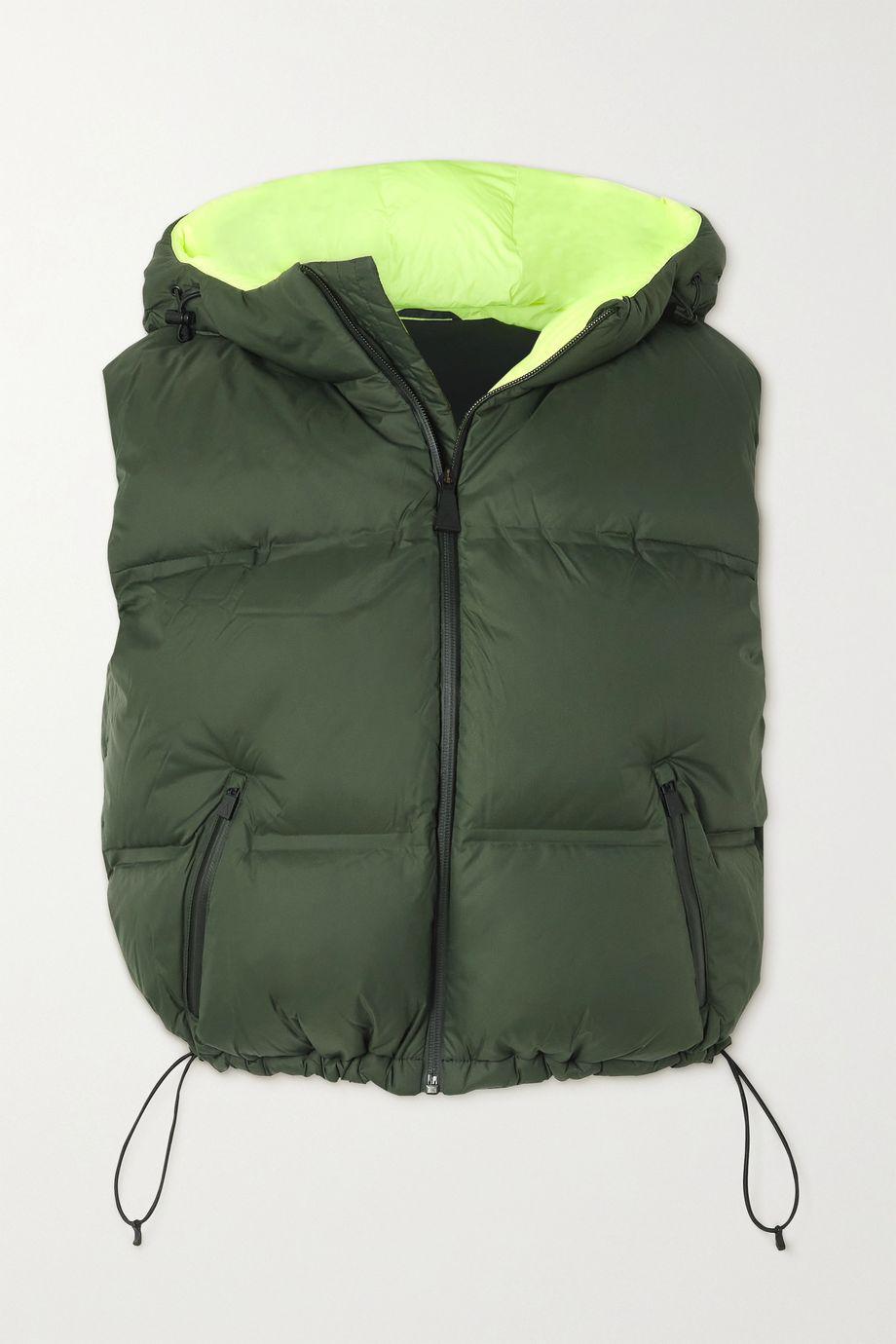 Snowbird hoodied quilted shell down gilet by AZTECH MOUNTAIN