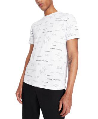 Men's Allover Logo Print T-Shirt by A|X ARMANI EXCHANGE