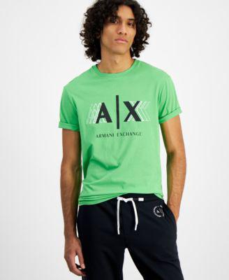 Men's Black & White Shadow Logo T-Shirt, , created for Macy's by A|X ARMANI EXCHANGE