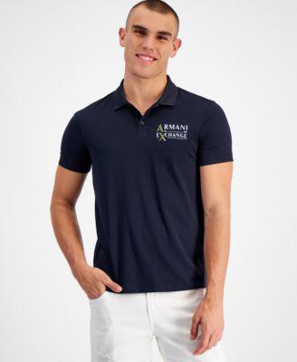 Men's Logo-Print Polo Shirt, created for Macys by A|X ARMANI EXCHANGE