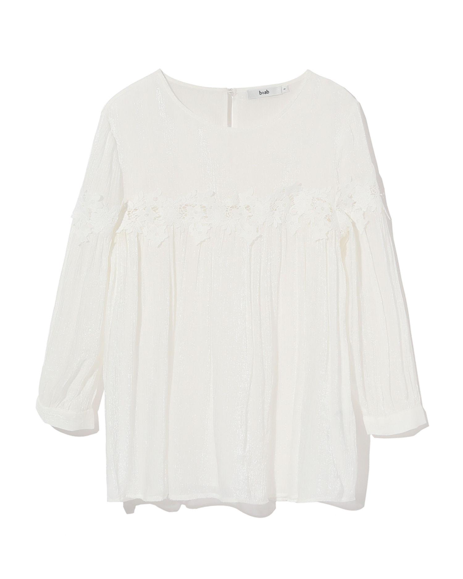 Lace panelled top by B+AB