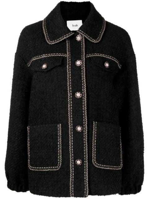 scallop-trim tweed jacket by B+AB