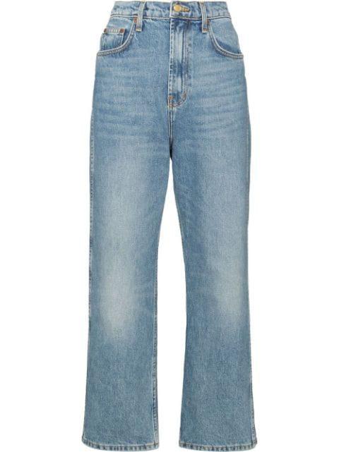 cropped denim jeans by B SIDES