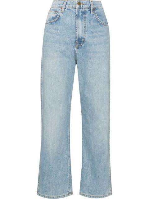cropped straight-leg jeans by B SIDES