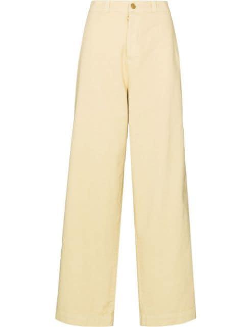 wide-leg cotton chino trousers by B SIDES