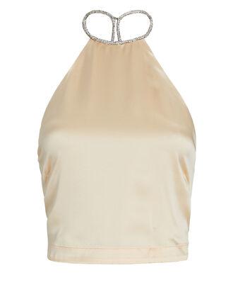 Esther Crystal-Embellished Silk Charmeuse Top by BACKGROUNDE NYC