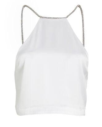 Esther Silk Cropped Halter Top by BACKGROUNDE NYC