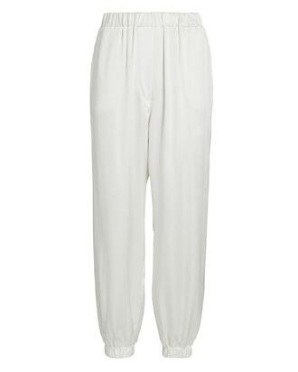 Logan Silk Charmeuse Joggers by BACKGROUNDE NYC