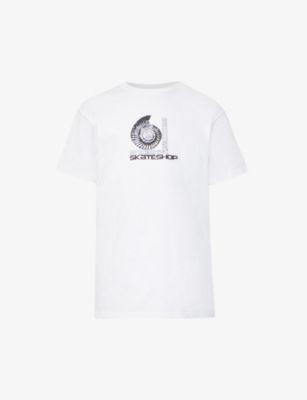 Ammonite graphic-print cotton-jersey T-shirt by BADDEST SKATE SHOP