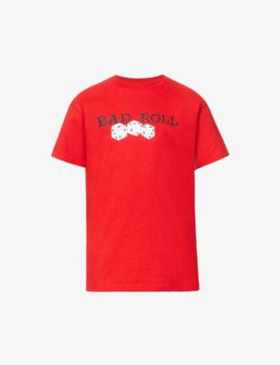 Rolling Dice graphic-print cotton-jersey T-shirt by BADDEST SKATE SHOP
