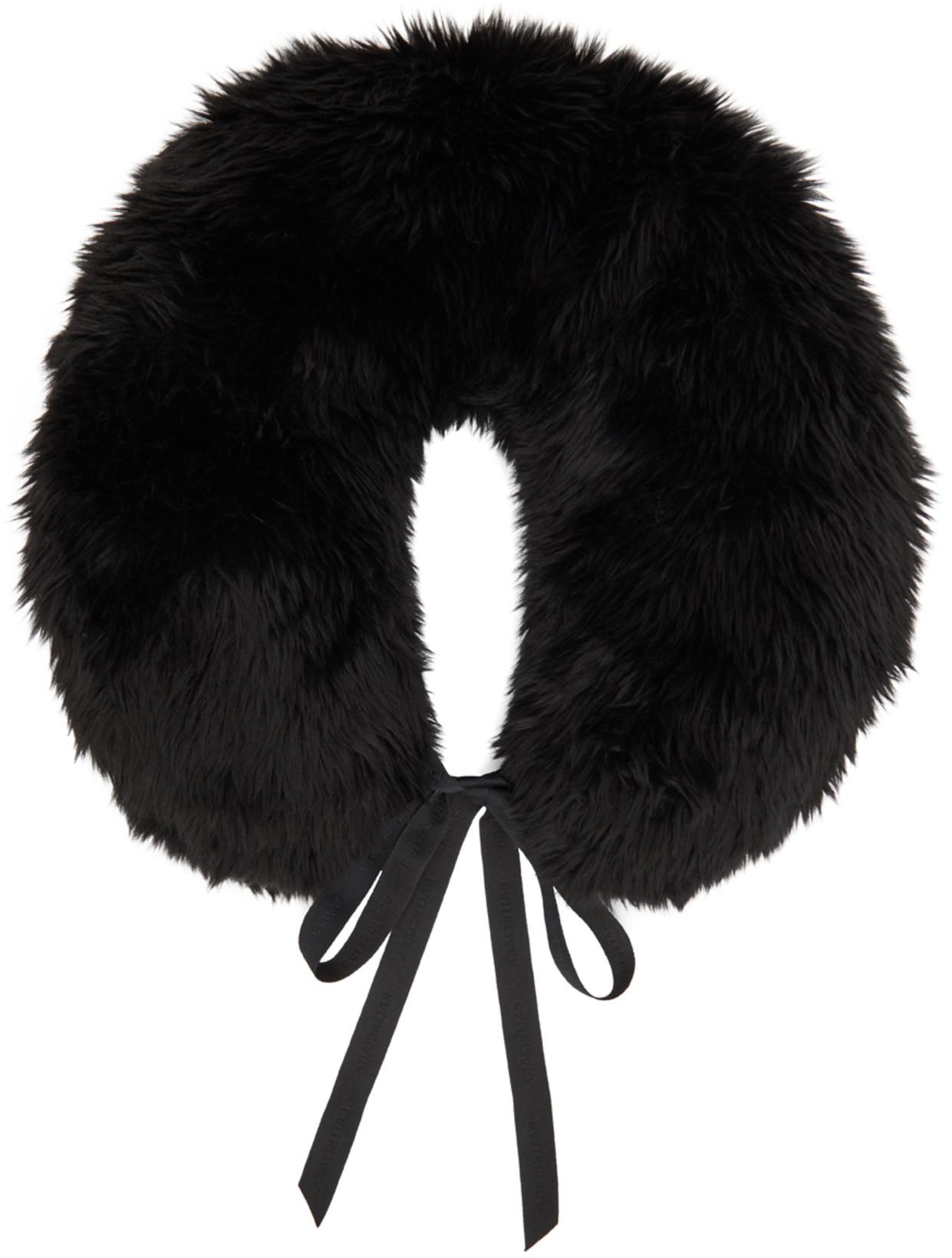 black fur neck warmer