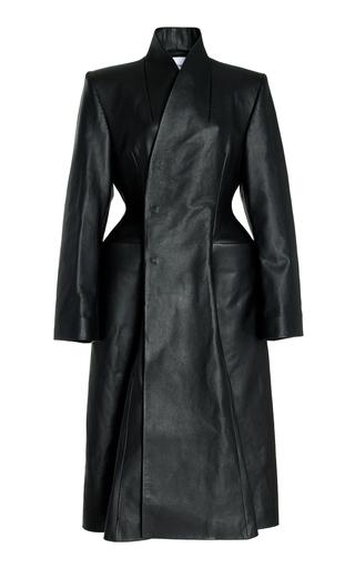 Leather Hourglass Coat by BALENCIAGA