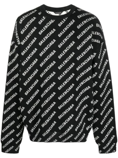 all-over intarsia-knit logo jumper by 