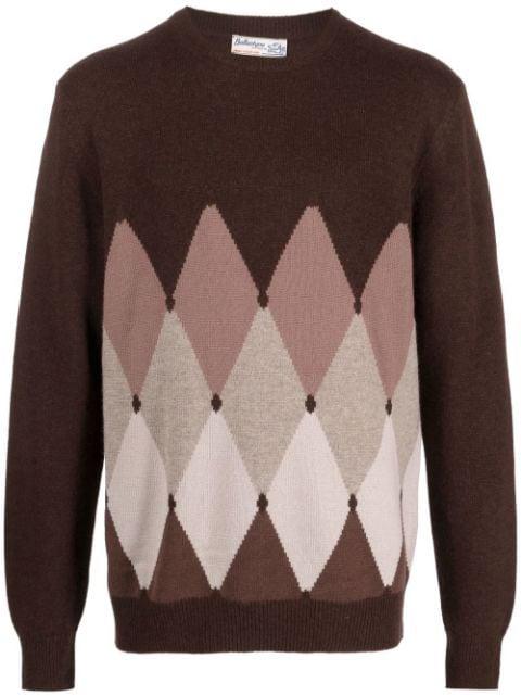 argyle-knit cashmere jumper by BALLANTYNE