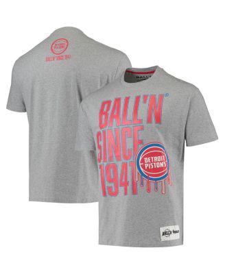 Men's Heather Gray Detroit Pistons Since 1941 T-shirt by BALL'N