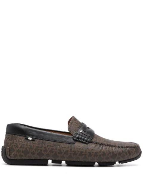 Pavel monogram-print loafers by BALLY