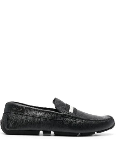 Pearce stripe-detail loafers by BALLY