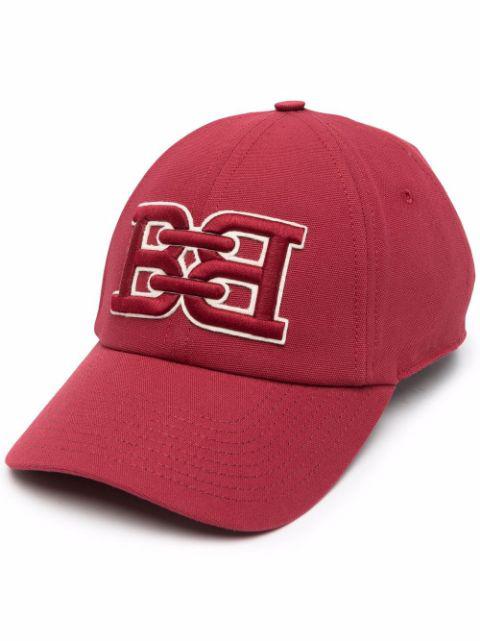 embroidered monogram cap by BALLY