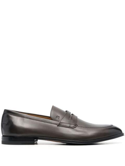 leather penny loafers by BALLY
