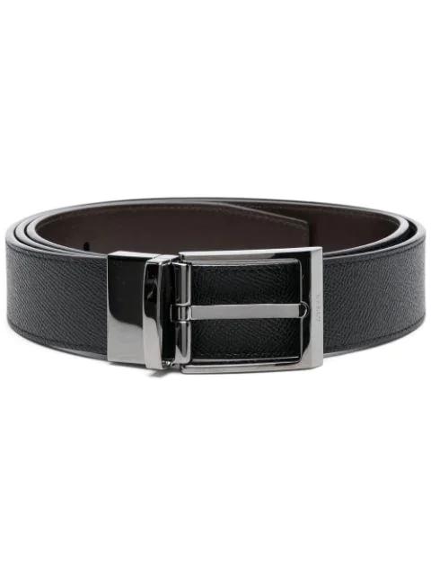metal buckle leather belt by BALLY