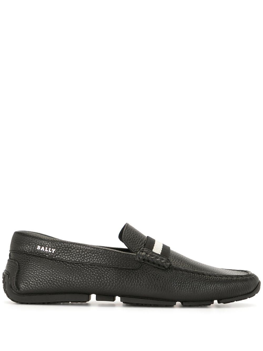 textured leather driving shoes by BALLY