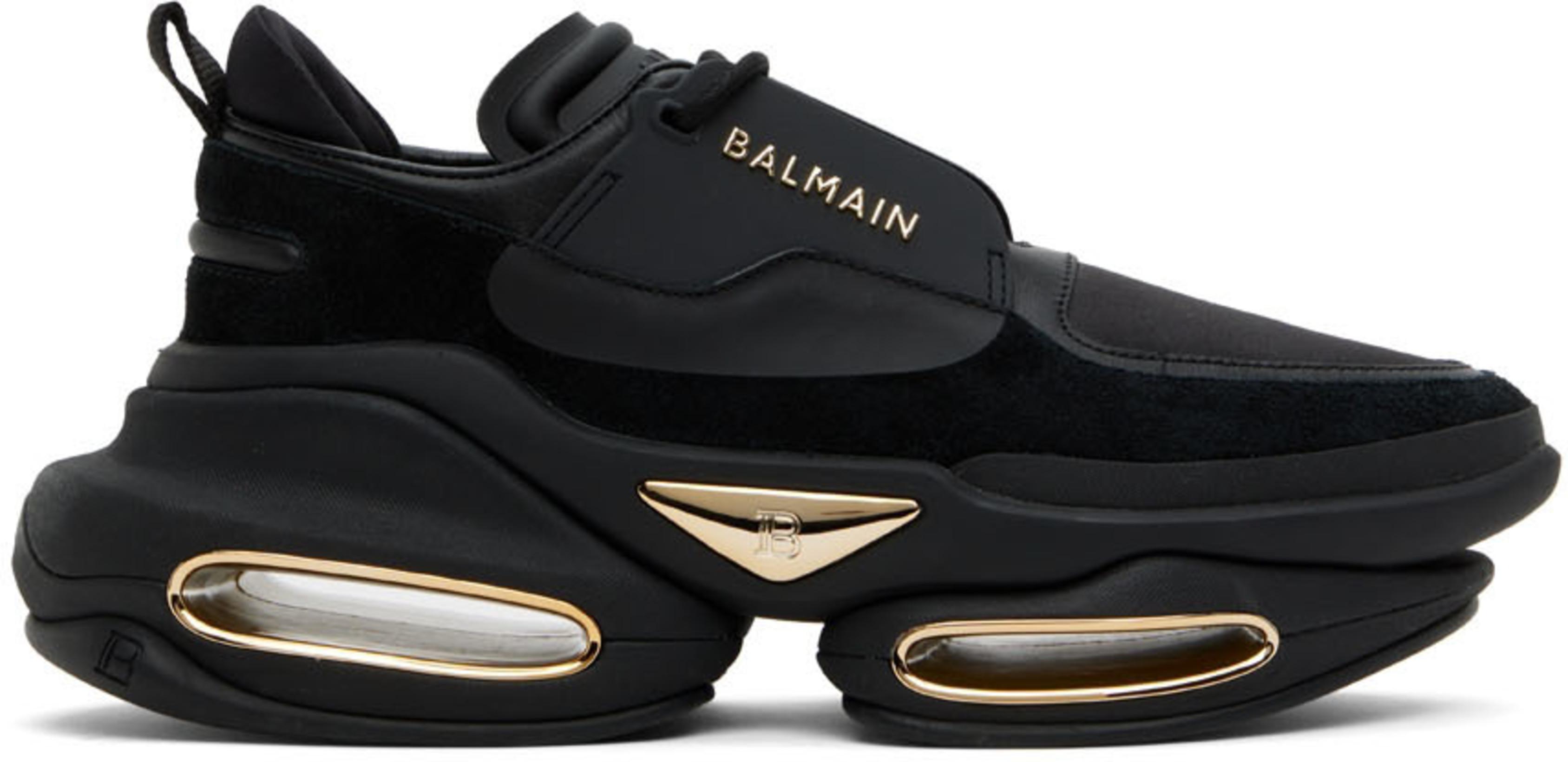 Black B-Bold Low-Top Sneakers by BALMAIN