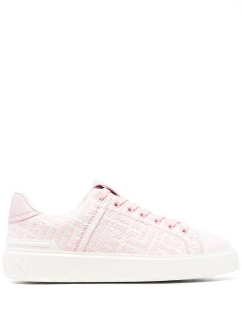 all-over monogram-pattern sneakers by BALMAIN