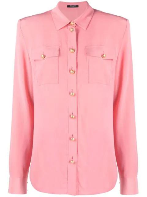 button-up fitted shirt by BALMAIN