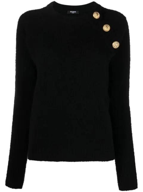 diagonal button-up jumper by BALMAIN 