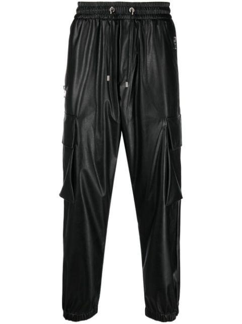 faux-leather cargo trousers by BALMAIN