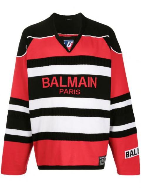 logo-print jumper by BALMAIN | jellibeans