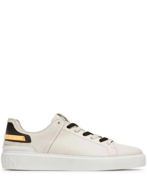 low-top leather sneakers by BALMAIN