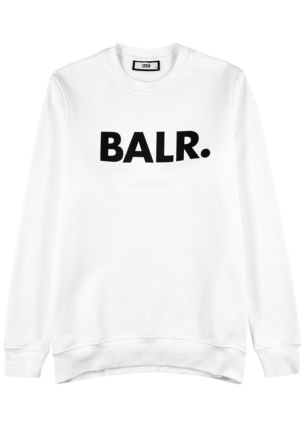 Brand Straight white logo jersey sweatshirt by BALR.