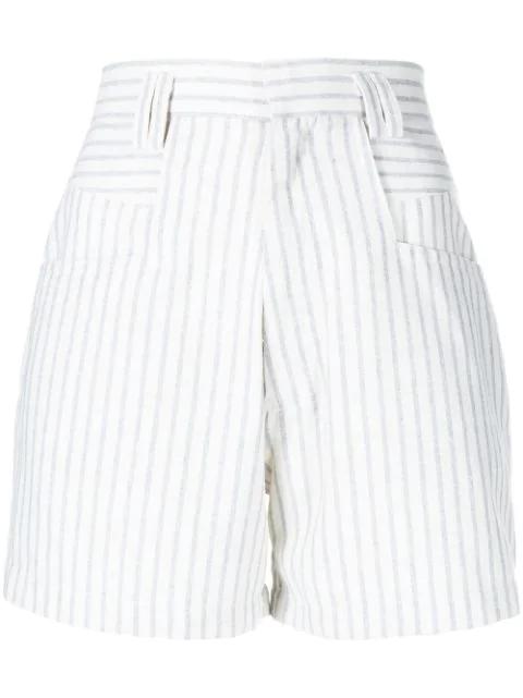 high-waist pinstripe shorts by BAMBAH
