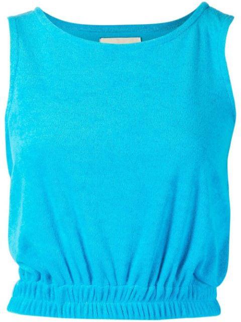 sleeveless towelling-effect top by BAMBAH