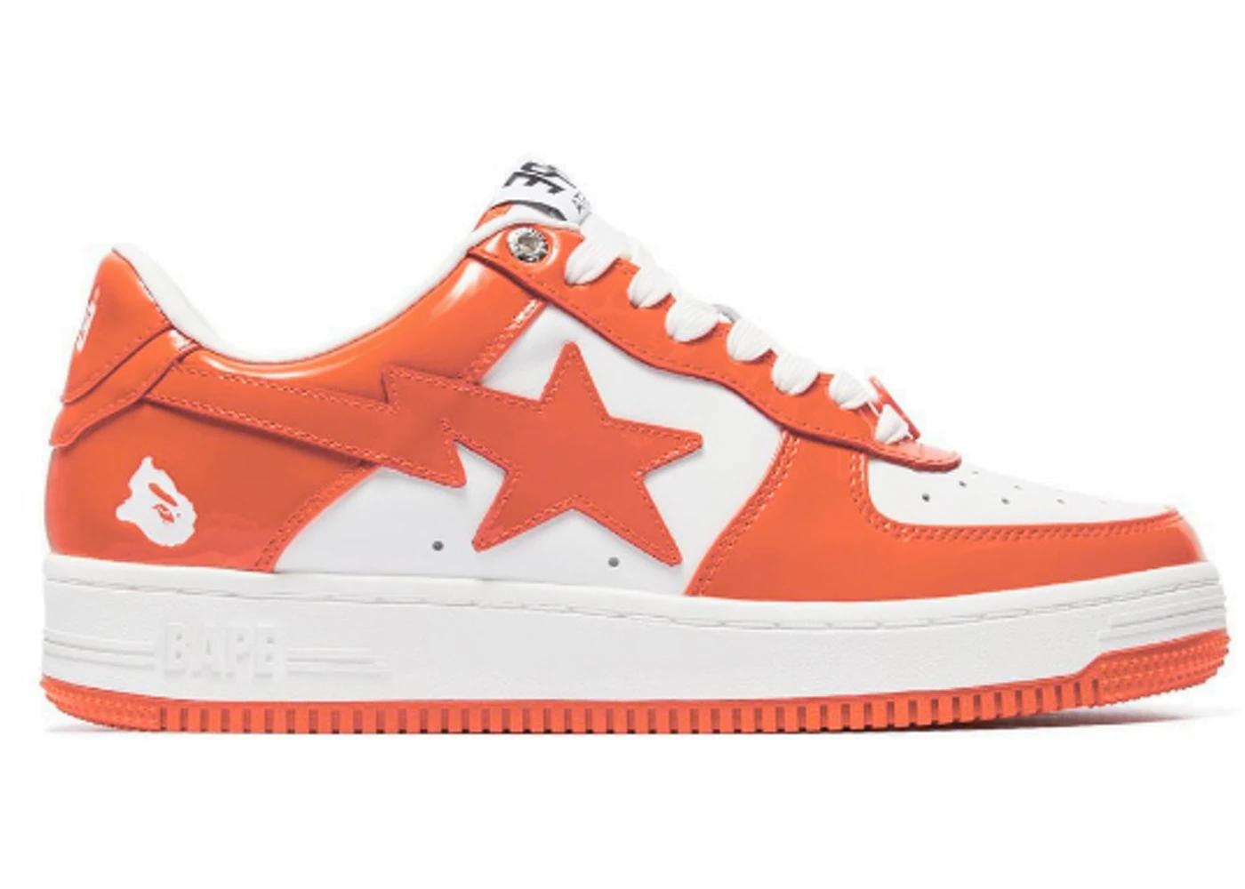 black and orange bape shoes